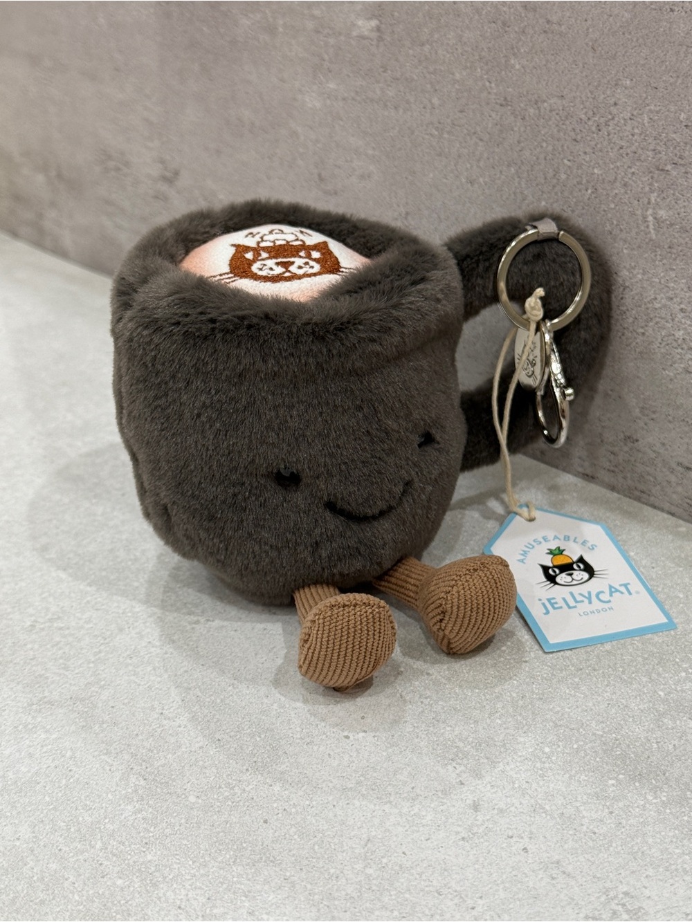 Jellycat Amuseable Coffee Cup bag charm keychain NWT - Picture 2 of 7